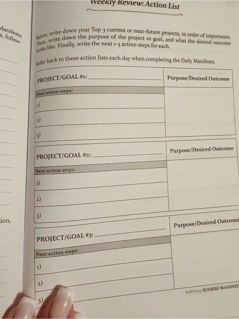 SaltWrap Sunrise Manifesto: Daily Morning Guided Journal for Gratitude New